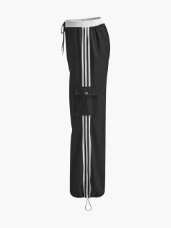 Striped Patchwork Drawstring Pants Pants|Bottoms