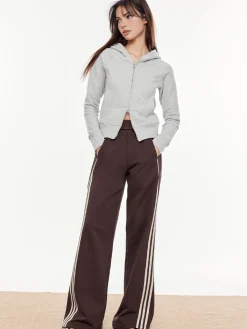 Hot Striped Patchwork Elastic Waist Pants Pants|Bottoms
