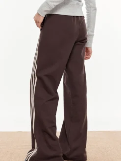 Hot Striped Patchwork Elastic Waist Pants Pants|Bottoms
