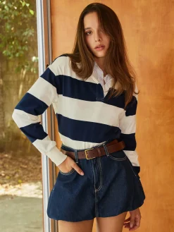 Discount Striped Polo Bodysuit Bodysuits|Bodysuits