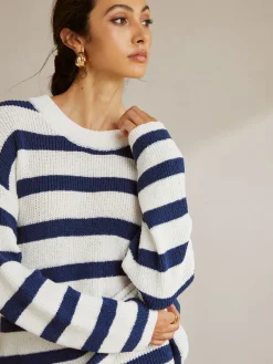 Striped Ribbed Sweater Shorts Set Shorts Sets|Shorts