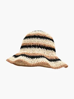 Online Striped Straw Bucket Hat Hair Claws & Hats|Accessories