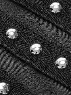 New Studded Detail Ruffle Halter Top Tank Tops & Camis|Tops