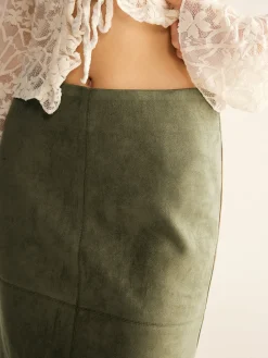 Online Suede A-Line Skirt Without Belt Skirts|Matching Sets