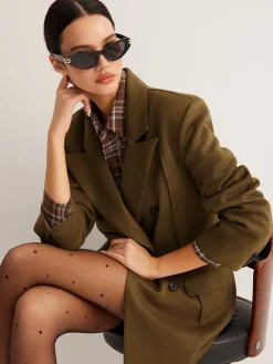 Sale Suede Back-Slit Blazer Outerwear|Blazers