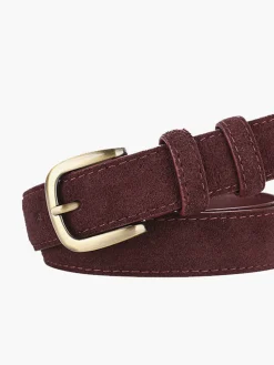 Best Suede Buckle Slim Belt Belts & Chain|Accessories