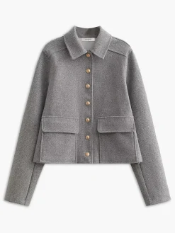 Outlet Suede Button Short Polo Jacket Outerwear|Jackets