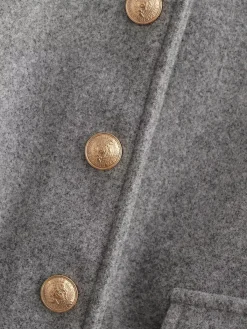 Outlet Suede Button Short Polo Jacket Outerwear|Jackets