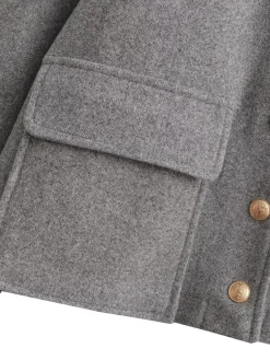 Outlet Suede Button Short Polo Jacket Outerwear|Jackets