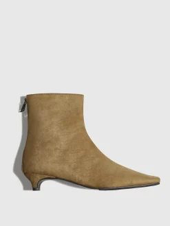 Outlet Suede Kitten Ankle Boots Shoes|Accessories