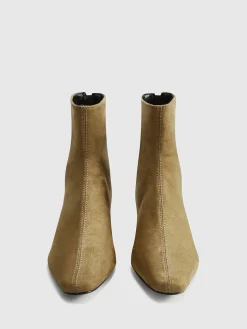 Outlet Suede Kitten Ankle Boots Shoes|Accessories