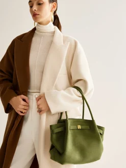 Clearance Suede Pleated Top Handle Bag Bags|Accessories