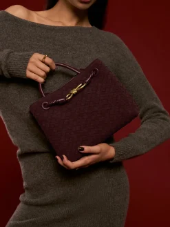 Discount Suede Woven Tote Bag Bags|Accessories
