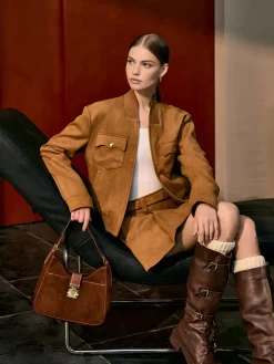 Clearance Suede Zipper Jacket Outerwear|Jackets
