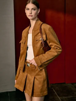 Clearance Suede Zipper Jacket Outerwear|Jackets
