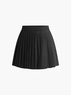Sale Suit Waistcoat With Pleated Mini Skirt Set Skirt Sets|Long Sleeve Sets