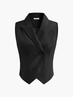 Sale Suit Waistcoat With Pleated Mini Skirt Set Skirt Sets|Long Sleeve Sets