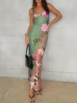 Outlet Summer Floral Long Dress Floral Dresses|Summer Dresses