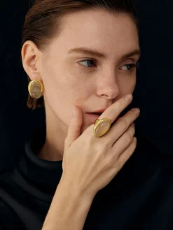 Online Sunshine Yellow Crystal Ring Rings & Bracelets|Accessories