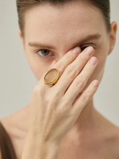 Online Sunshine Yellow Crystal Ring Rings & Bracelets|Accessories