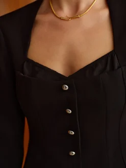Discount Sweetheart Neckline Slim Blouse Blouses & Shirts|Tops