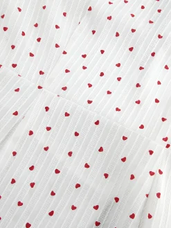 Online Sweetheart Textured Knotted Midi Dress White Dresses|Work Dresses
