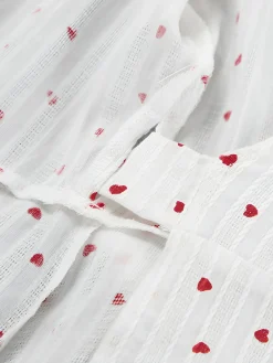 Online Sweetheart Textured Knotted Midi Dress White Dresses|Work Dresses