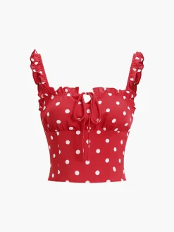 Sale Sweetie Polka Dot Cami Top Tank Tops & Camis