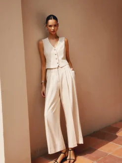 Tailored Button Suit Waistcoat Outerwear|Vests