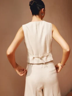 Tailored Button Suit Waistcoat Outerwear|Vests