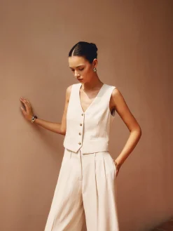 Tailored Button Suit Waistcoat Outerwear|Vests