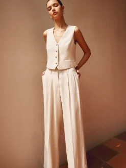 Tailored Button Suit Waistcoat Outerwear|Vests