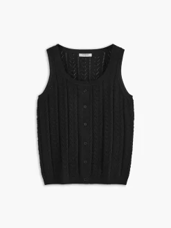 Best Textured Button-Front Sweater Vest Sweater Vests|Sweaters & Cardigans