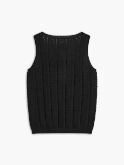 Best Textured Button-Front Sweater Vest Sweater Vests|Sweaters & Cardigans