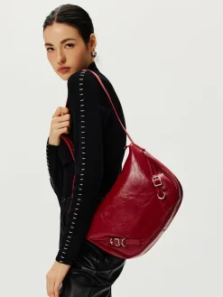 Hot Textu Zipper Shoulder Bag Bags|Accessories
