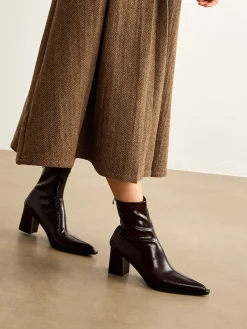 New Thick Heel Zipper Ankle Boots Shoes|Accessories