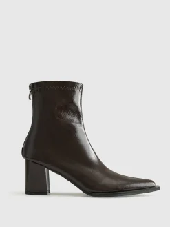 New Thick Heel Zipper Ankle Boots Shoes|Accessories