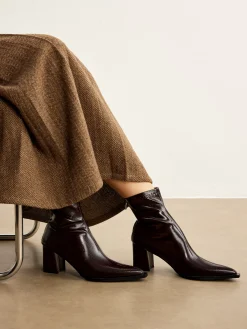 New Thick Heel Zipper Ankle Boots Shoes|Accessories