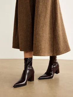 New Thick Heel Zipper Ankle Boots Shoes|Accessories