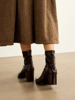 New Thick Heel Zipper Ankle Boots Shoes|Accessories