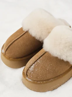 Discount Thick Sole Fleecing Slippers Boots Shoes|Accessories