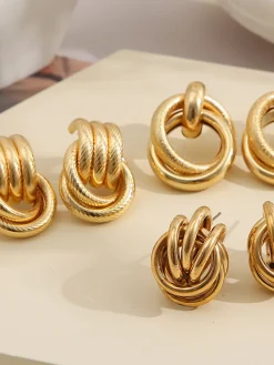 Best Three-Piece Cross Hoop Drop Earrings Earrings|Accessories
