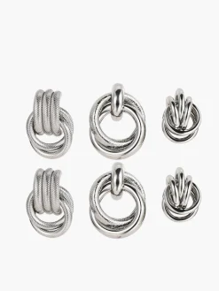 Best Three-Piece Cross Hoop Drop Earrings Earrings|Accessories
