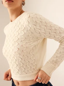 Online Tie Back Crop Sweater Sweater Tops|Sweaters & Cardigans