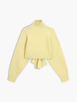 Clearance Tie Back Mock Neck Sweater Sweater Tops|Sweaters & Cardigans