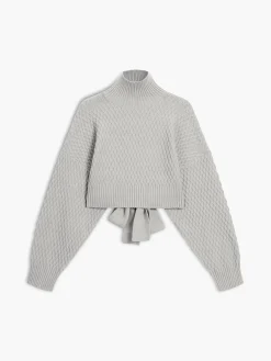 Clearance Tie Back Mock Neck Sweater Sweater Tops|Sweaters & Cardigans