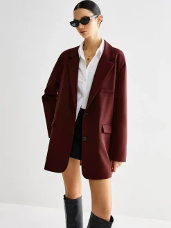 Sale Tie Back Shift Blazer Outerwear|Blazers