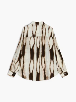 Clearance Tie Dye Oversized Button Down Shirt Blouses & Shirts|Tops