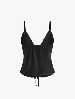 New Tie Front Satin Cami Top Tank Tops & Camis|Tops