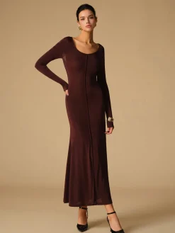 Best Tie Neck Backless Jersey Long Dress Cocktail & Party Dresses|Long Dresses